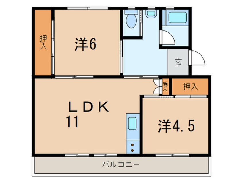 間取図 ビレッジハウス水巻1号棟