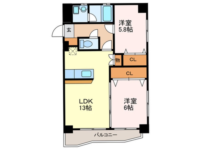 間取図 アヴァンティ高見　ＭⅠ