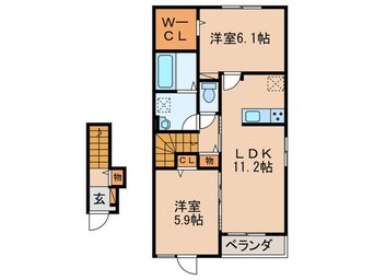間取図 マイライフ直方Ⅱ