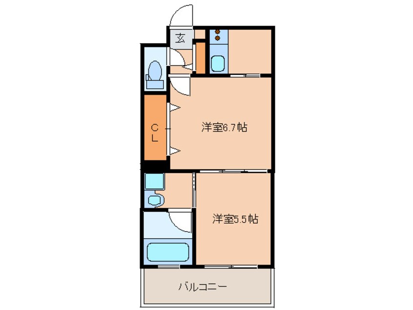 間取図 エンクレスト大手門Ⅲ(502)