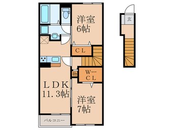 間取図 ベル　フォンテーヌ　Ｂ