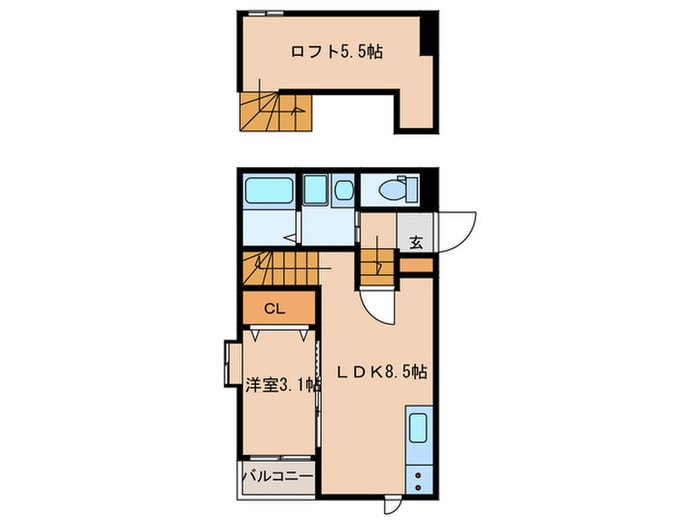 間取り図 スコルピオ姪浜