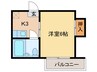 キャロットⅡ 1Kの間取り
