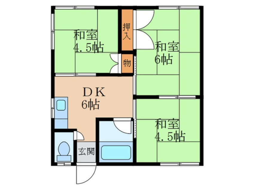 間取図 コーポ小森Ｃ棟