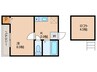 アーバンハイム箱崎 1Kの間取り