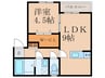 LaLuce黒住 1LDKの間取り