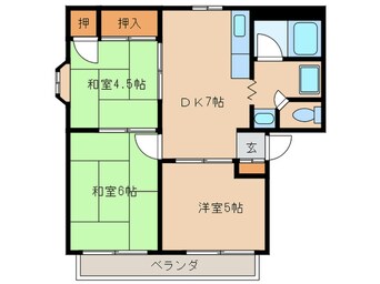 間取図 エコーハイツＫｱﾝﾄﾞＡ