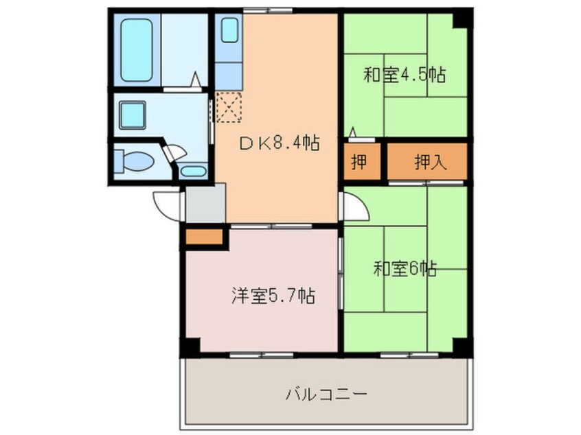 間取図 エコーハイツＫｱﾝﾄﾞＡ