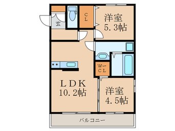 間取図 エスポワール祇園Ａ棟