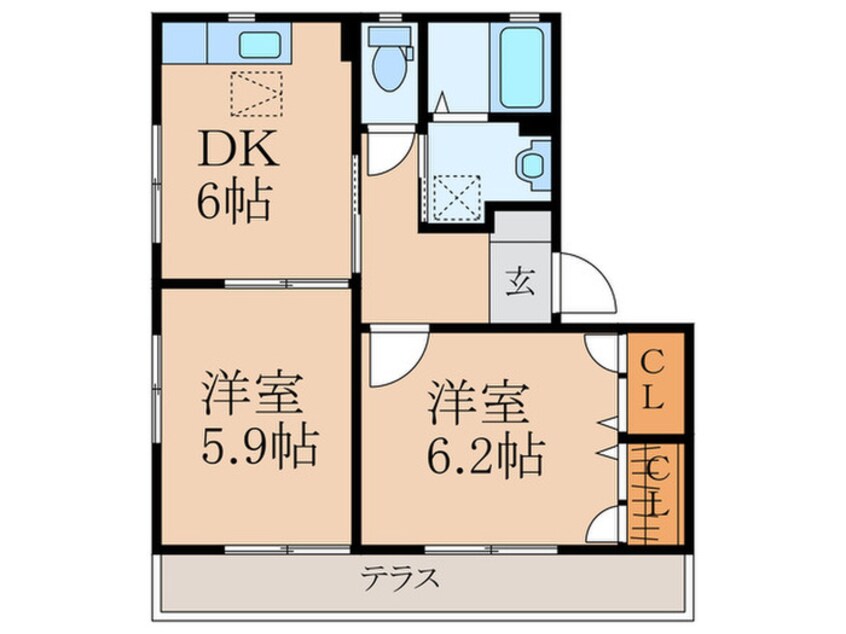 間取図 ディアスＪＩＮＤＥＮ