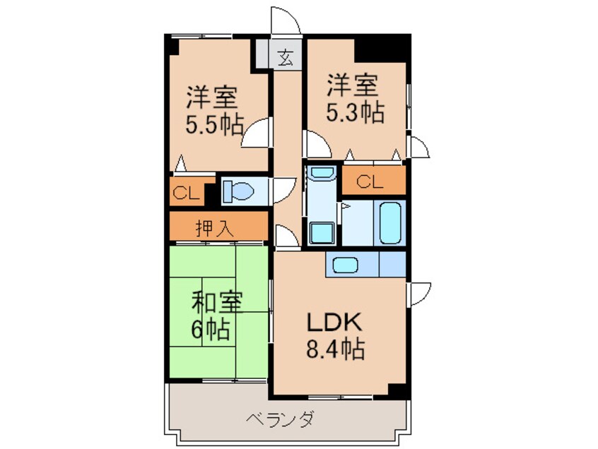 間取図 ラ・ファミーユ貴船台