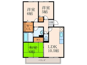 間取図 コンフォ－ルⅡ番館