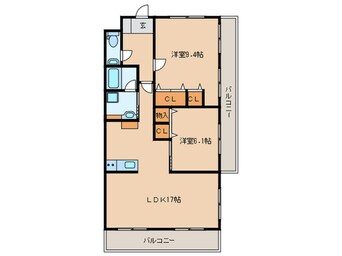 間取図 ﾛｲﾔﾙﾏﾝｼｮﾝ大濠(301)