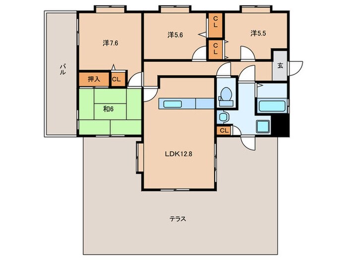 間取り図 プレステ－ジ和白Ⅴ