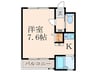 T･K･G志徳 1Kの間取り