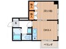 THE　SQUARE　・Orio　Residence 1DKの間取り