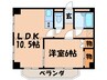 THE　SQUARE　・Orio　Residence 1LDKの間取り