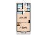 パレス小倉 1LDKの間取り