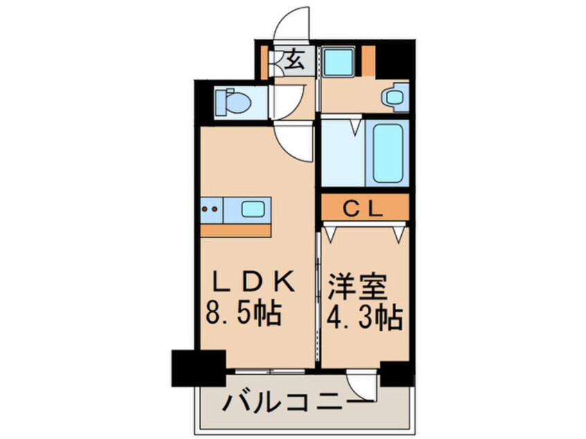 間取図 フロッソダリア博多駅前