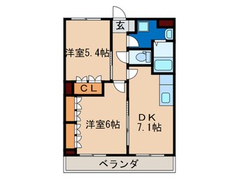 間取図 クレスト－ル