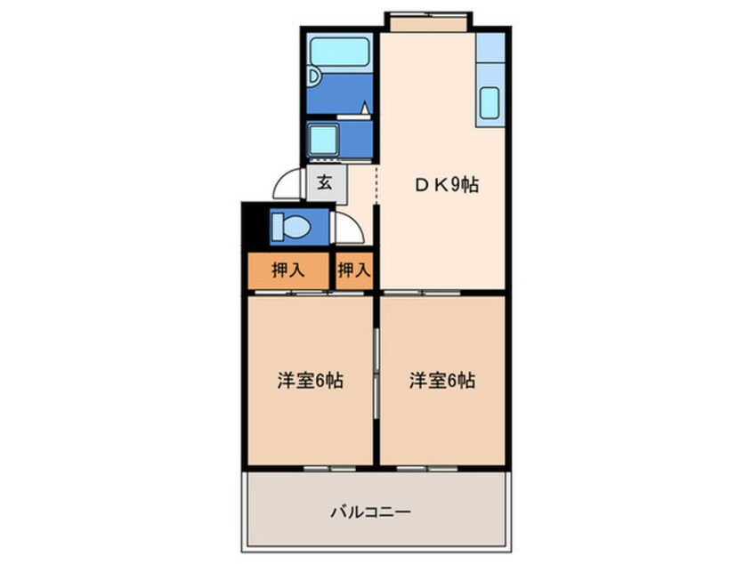 間取図 プレジール周船寺Ⅱ