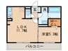 D-room相生町 1LDKの間取り