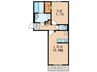 D-room相生町 1LDKの間取り