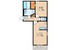 D-room相生町 1LDKの間取り