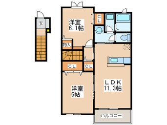 間取図 カサブランカ朝倉