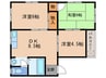 コ－ポマタケＢ 3DKの間取り