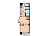 ﾒｿﾞﾝ浅川台 1Kの間取り