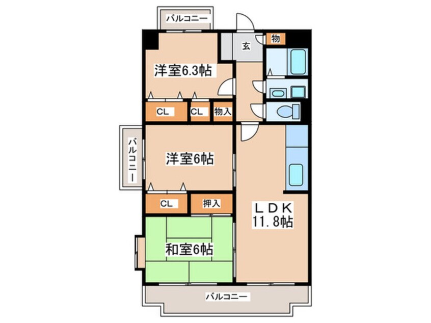 間取図 シャルマン塔原