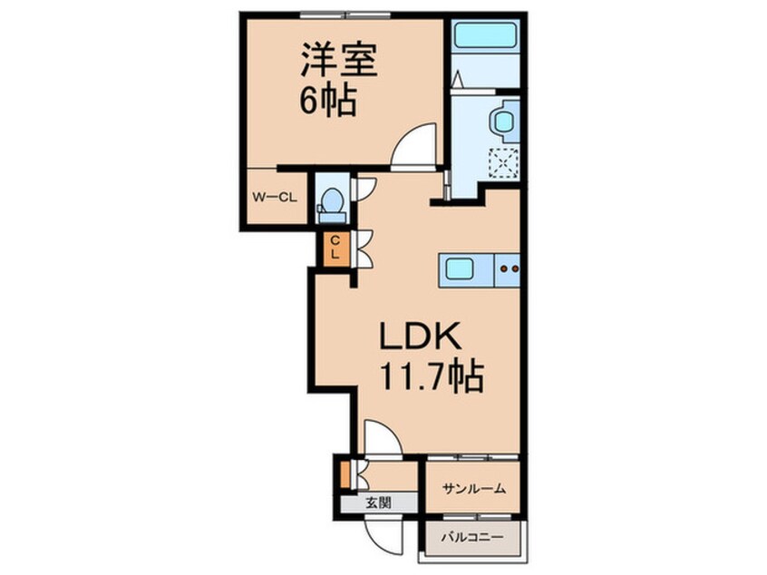 間取図 リバーサイドコート御開