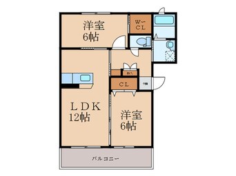 間取図 シャ－メゾン朽網駅前