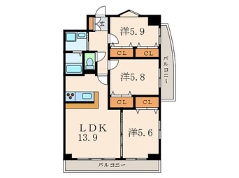 間取図 ヴェルデ大手町