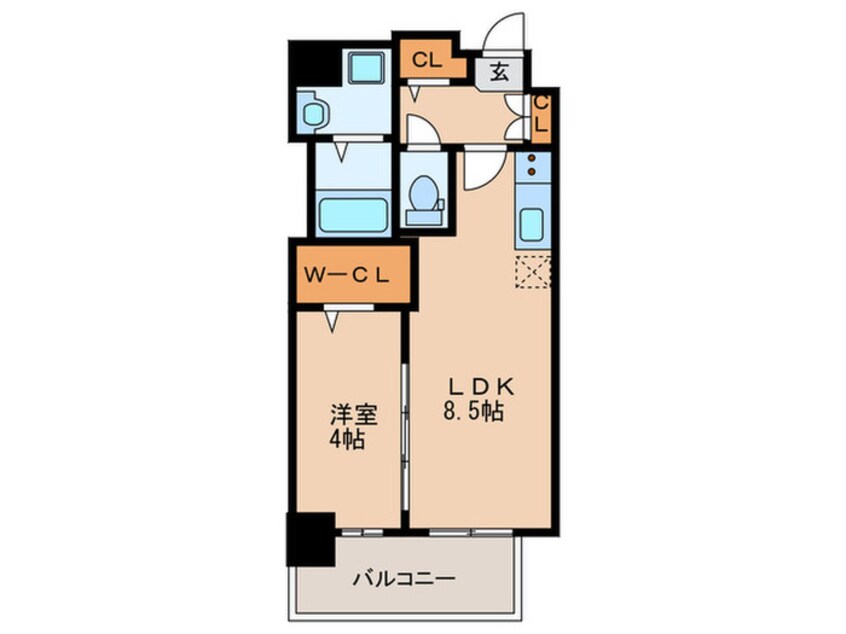 間取図 グランカーサ渡辺通