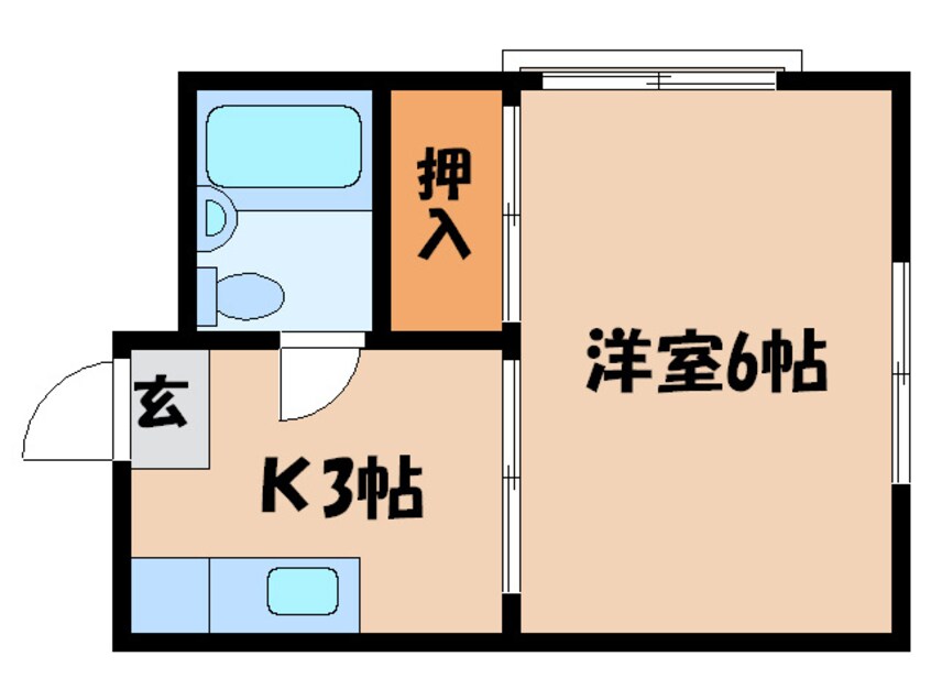 間取図 白石アパ－ト