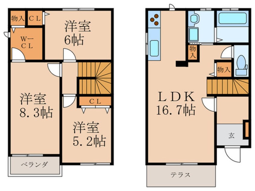 間取図 リバーフラット徳吉　Ａ棟