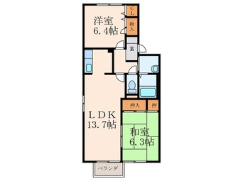 間取図 ヴィラコンフォート２B棟