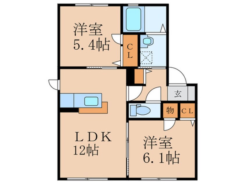 間取図 エクセラン・メゾンA棟