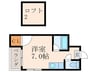 リバーサイドハウス 1Rの間取り