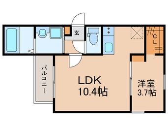 間取図 Ｃｈｅｒｉｍ高宮Ⅱｅａｓｔ