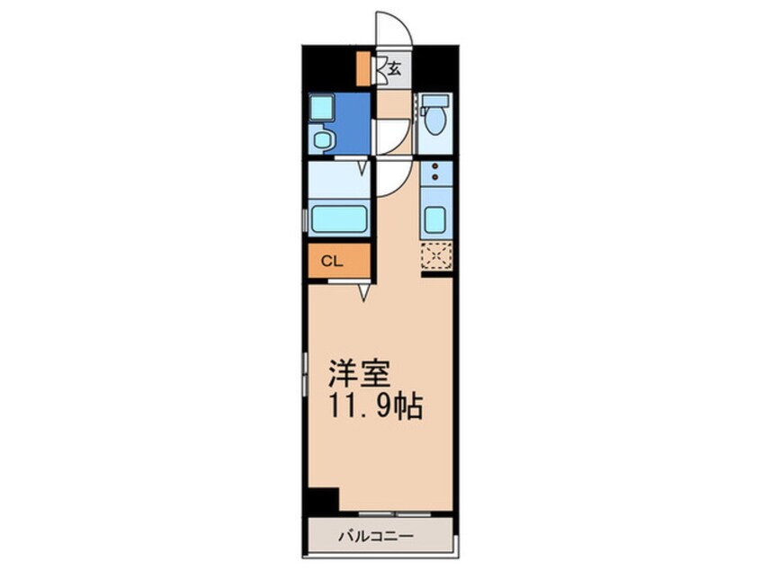 間取図 ﾚｼﾞﾃﾞﾝｼｬﾙﾋﾙｽﾞ香椎駅前（603）