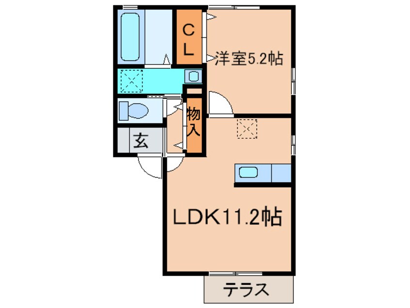 間取図 ボヌ－ルアンドゥロワＤ棟