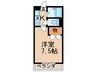 ラビータ本城A 1Kの間取り