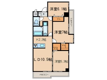 間取図 メゾンド・ファミ－ユ門司港