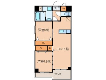 間取図 メゾンド・ファミ－ユ門司港