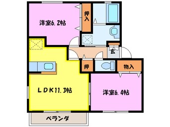 間取図 サジタリアステ－ジＢ