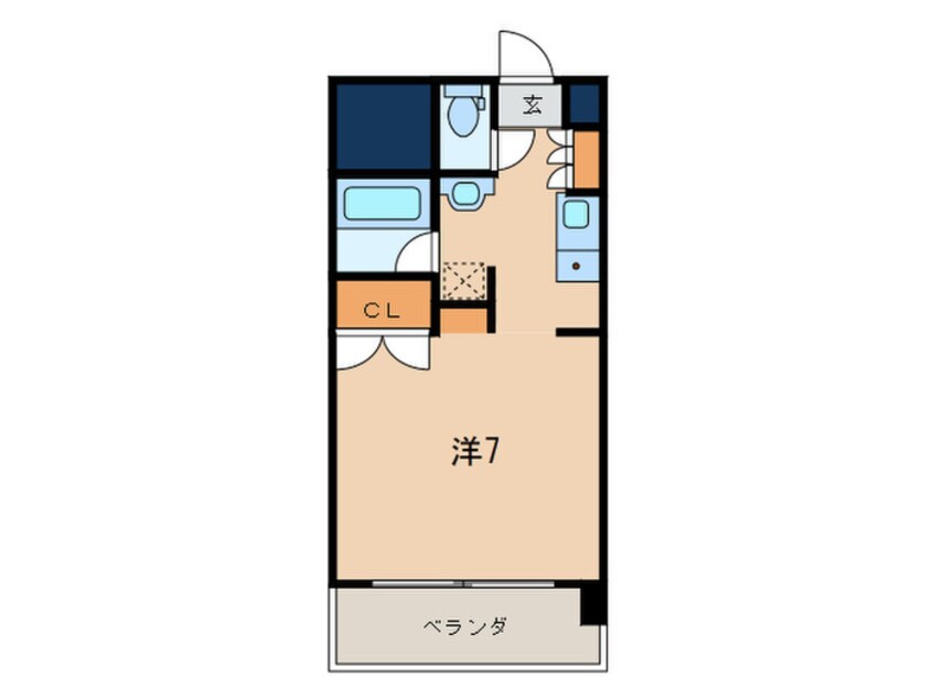 間取図 サルヴァトーレ東小倉（１R)