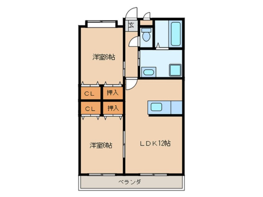 間取図 キャッスルコ－トＢ